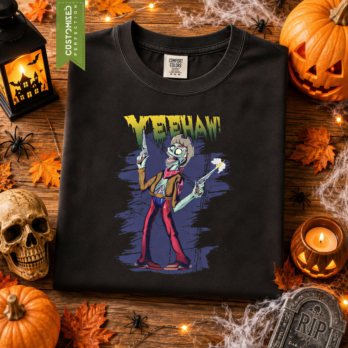 Comfort Colors® Yeehaw Zombie Cowboy Graphic Shirt, Halloween  Western Horror Tee, Spooky Apparel Gift