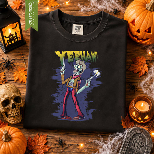 Comfort Colors® Yeehaw Zombie Cowboy Graphic Shirt, Halloween  Western Horror Tee, Spooky Apparel Gift