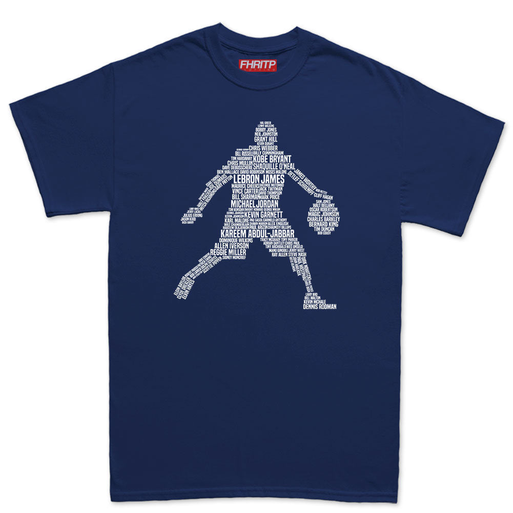 Mens Basketball Player Legends Tribute T shirt Tee Top T-shirt