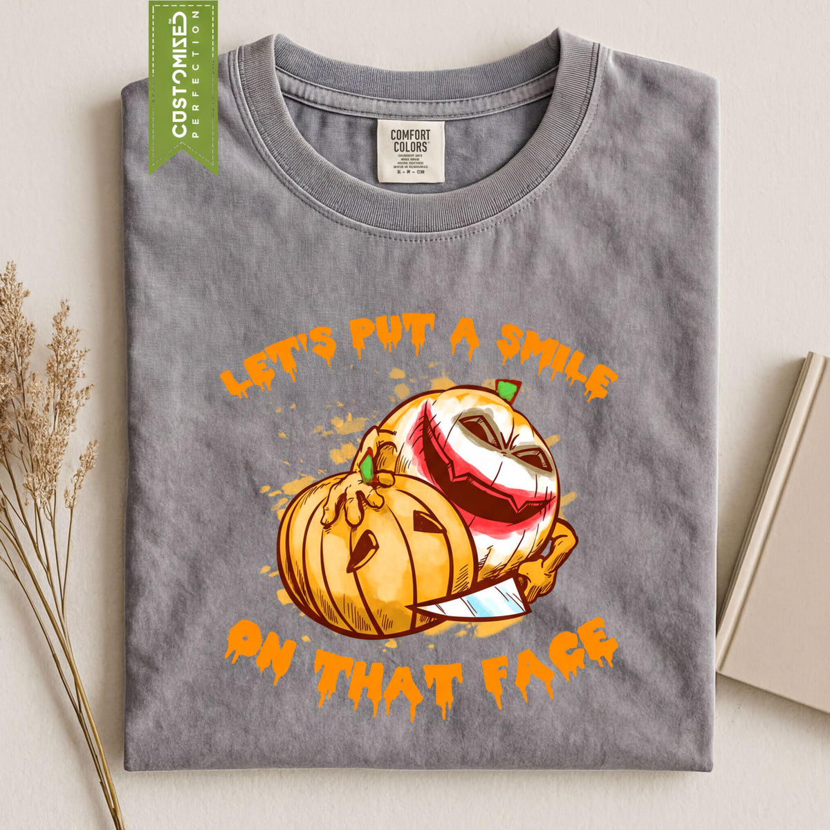 Comfort Colors® Halloween Joker Shirt, Funny Pumpkin TShirt, Trick Or Treat Tee, Fall Autumn Top