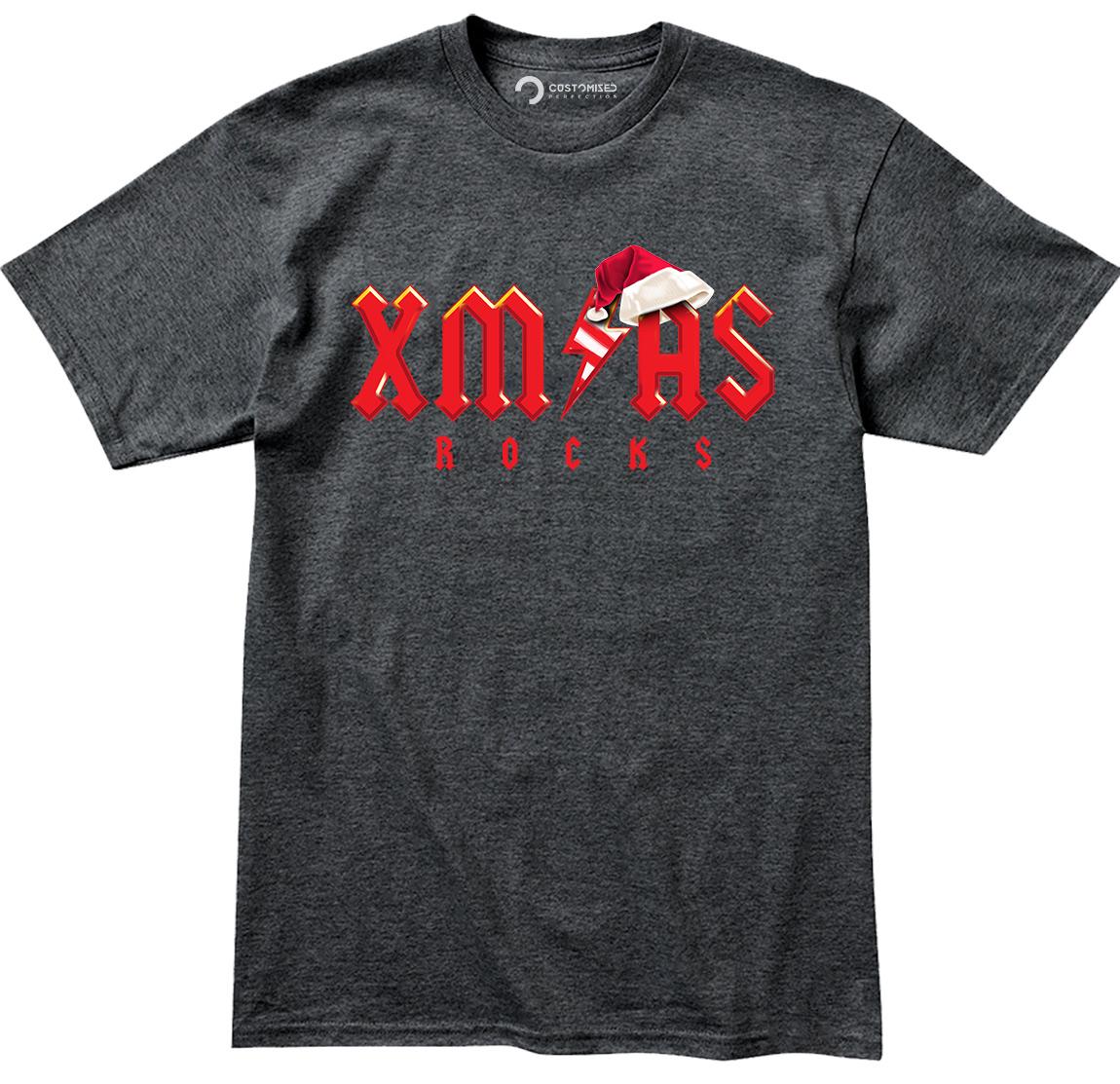 Christmas Rocks Shirt, Acdc Gift, Christmas Gift for Music Lovers, Funny Christmas Tshirt, Rock Heavy Metal Fans