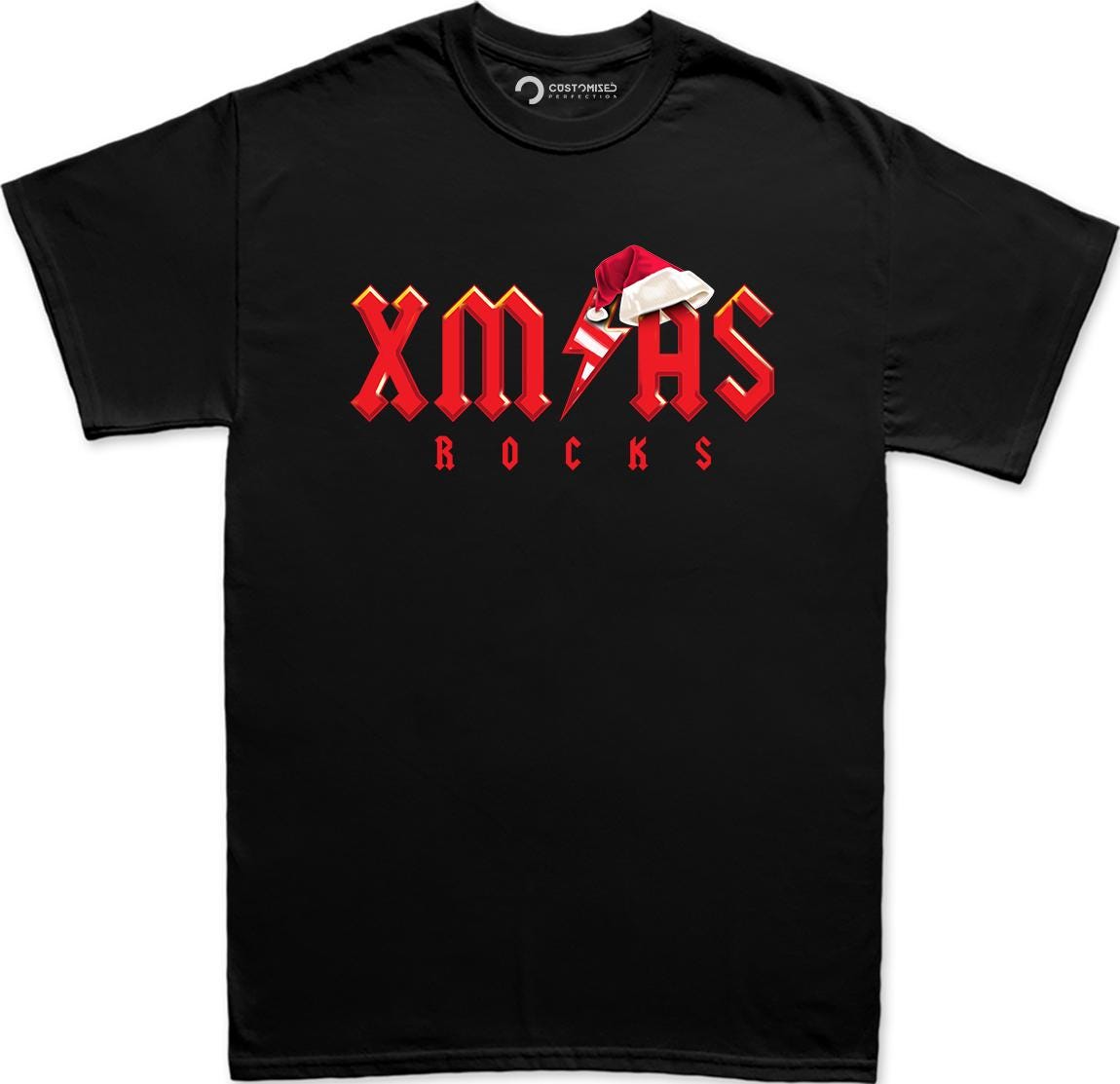 Christmas Rocks Shirt, Acdc Gift, Christmas Gift for Music Lovers, Funny Christmas Tshirt, Rock Heavy Metal Fans
