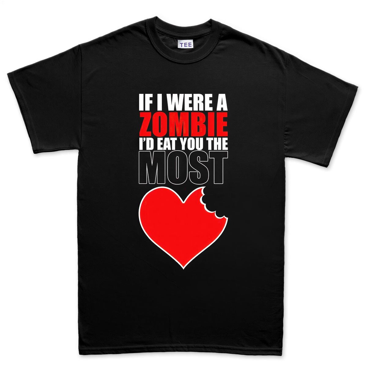 If I Were A Zombie Shirt, Funny Zombie Love T-Shirt, Bitten Heart Halloween Hoodie, Romantic Zombie Sweatshirt