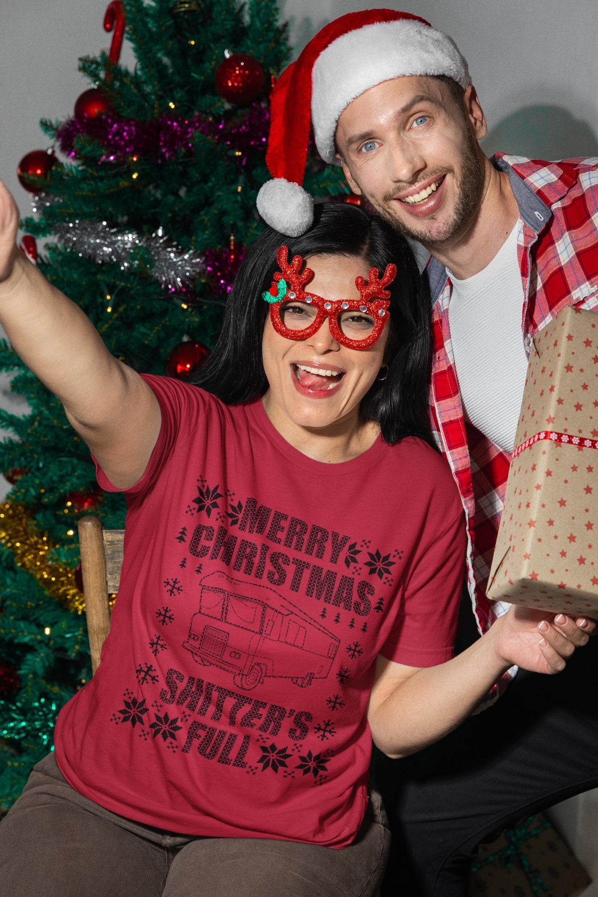 Mens Shitter's Full Christmas Vacation T-Shirt, Funny Ugly Sweater Tee