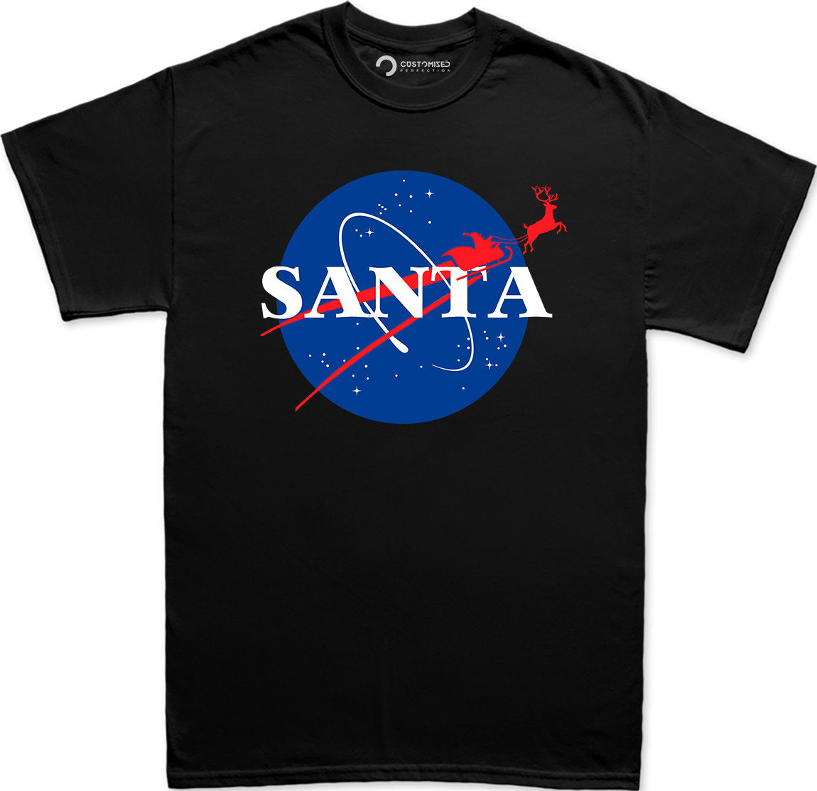 Funny Santa Space Shirt, Retro Christmas Family Tee