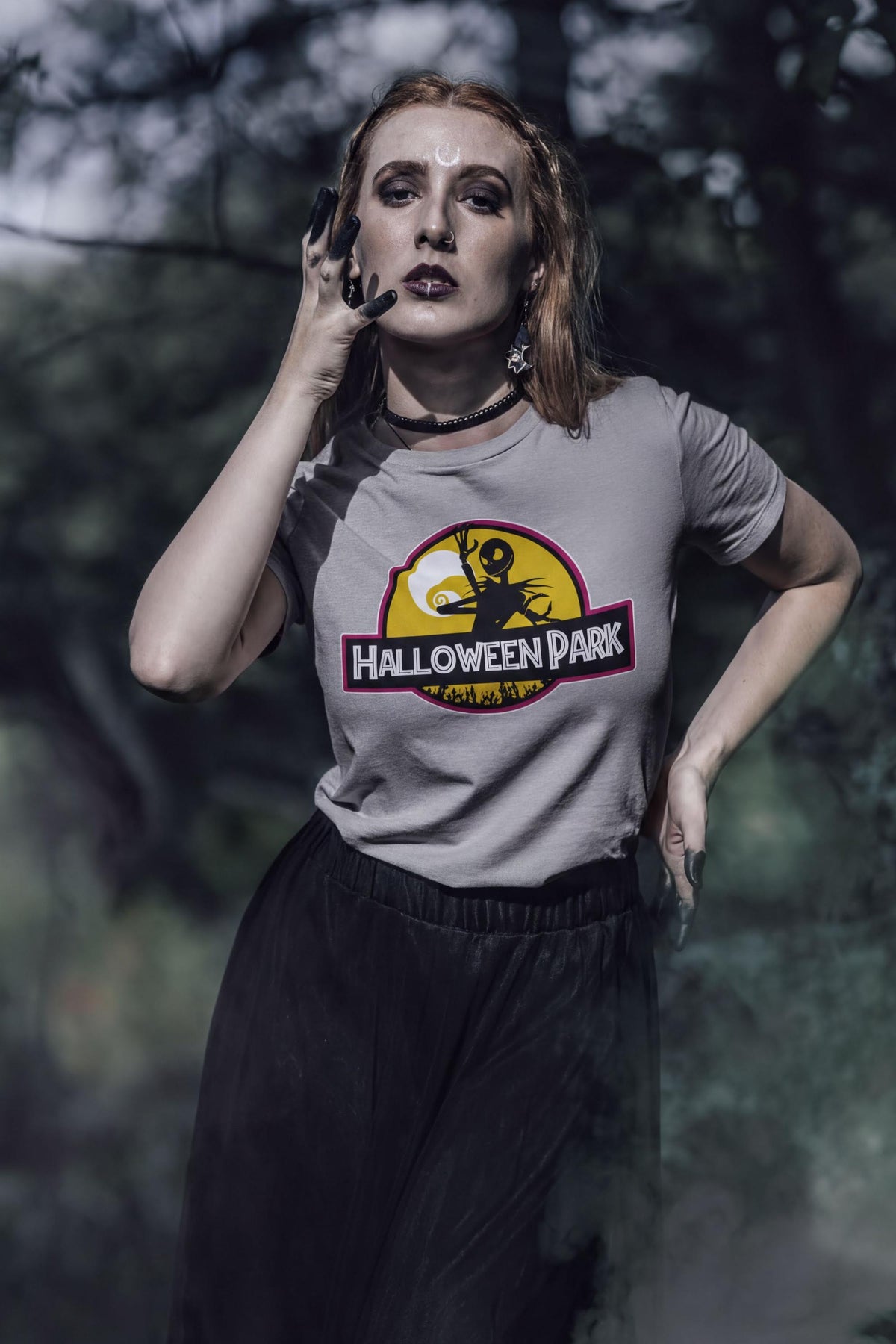 Jurassic Halloween Park Shirt, Nightmare Jack Pumpkin Tee, Comfort Colors® Skellington Design, Fall Autumn Top