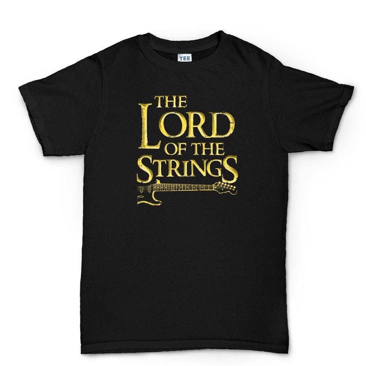 Lord of the Strings Guitar Shirt  Funny Rock Music Rings Tee