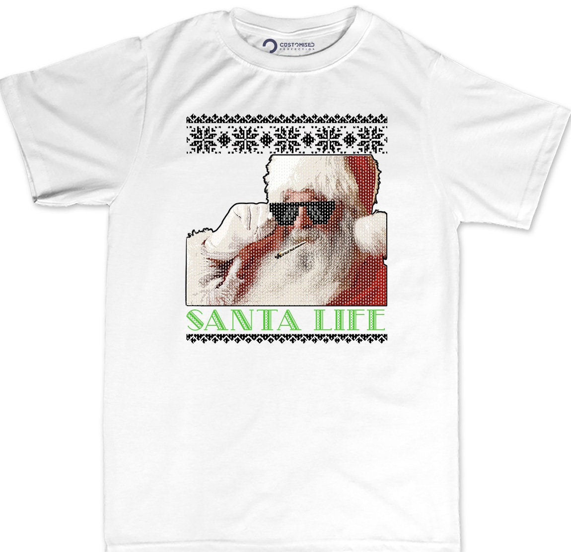 Funny Christmas Santa Shirt, Christmas Gift Shirt, Funny Santa Claus Shirt, Christmas Holiday Shirt, Santa Face Shirt, Santa Life Mens Shirt