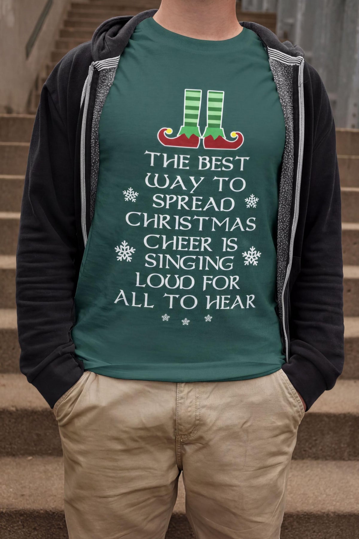 Comfort Colors® Christmas Cheer Shirt, Funny Elf-Inspired Holiday Tee, Singing Christmas Graphic, Festive Gift
