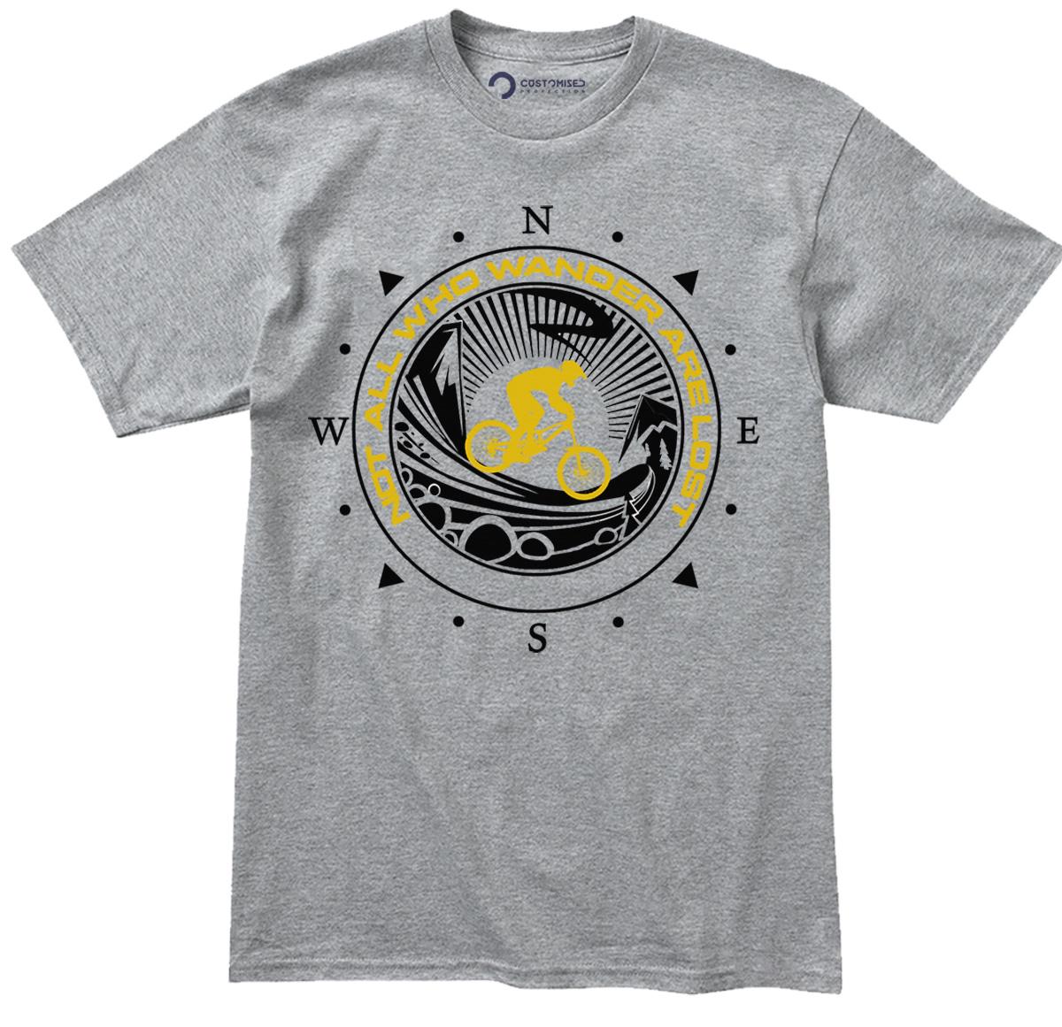 Cycling Shirt for Bikers | Mountain Biking, Not all Who Wander Are Lost Tee
