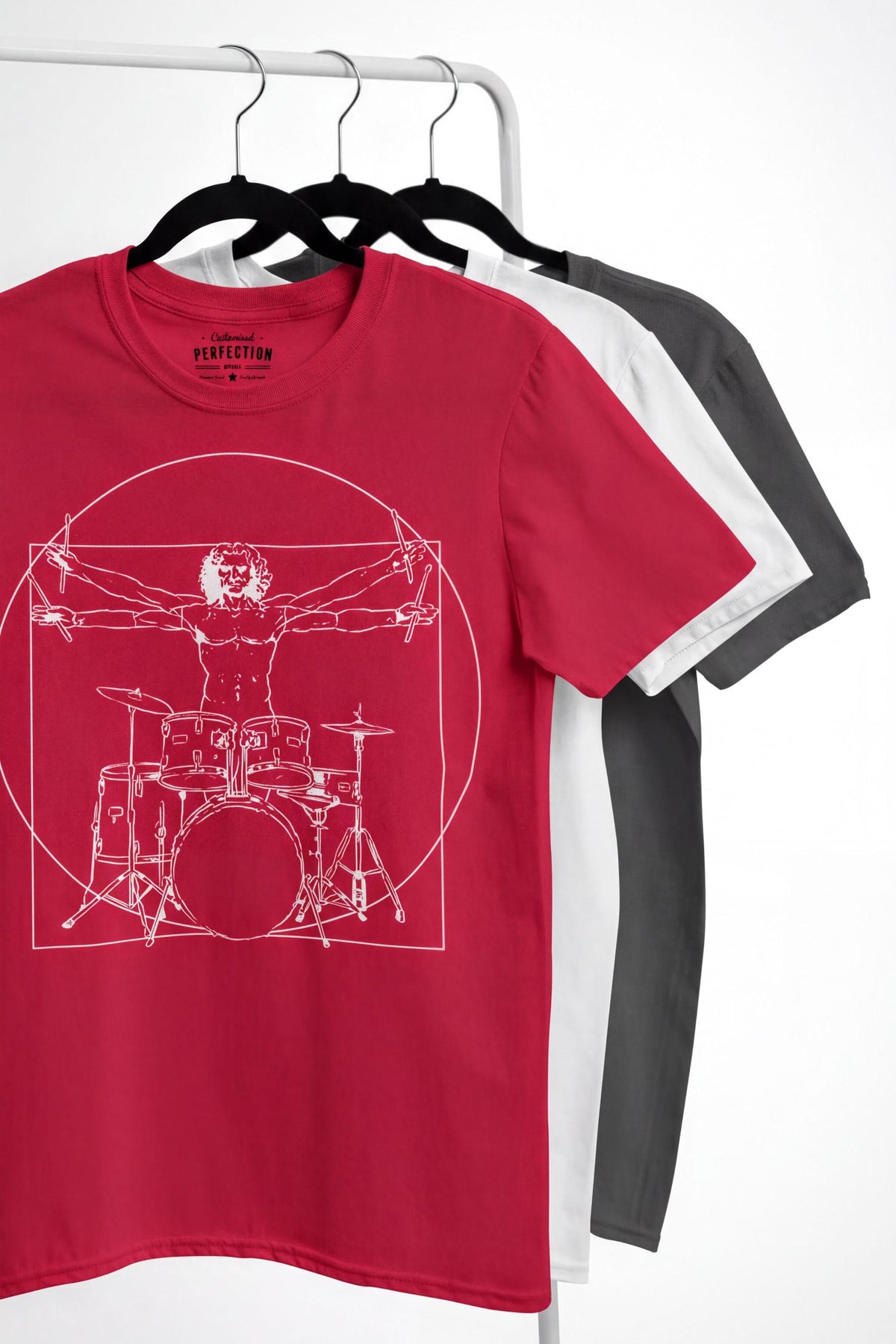 Comfort Colors® Vitruvian Drummer Shirt, Da Vinci Drum Tshirt, Tee for Drummers