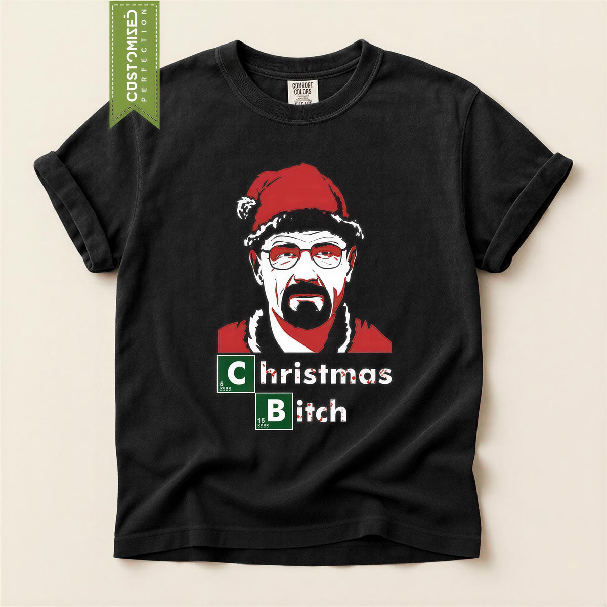 Comfort Colors® Christmas Bitch Shirt, Funny Santa Holiday Tee, Chemistry Christmas Graphic, Retro Festive Gift