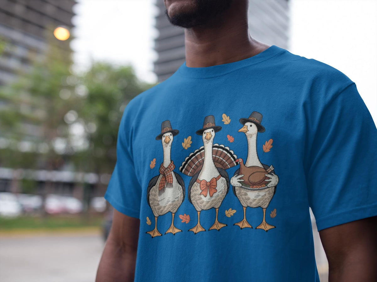 Comfort Colors® Thanksgiving Shirt, Funny Turkey Goose Tee, Pilgrim Bird Fall Graphic, Holiday Top