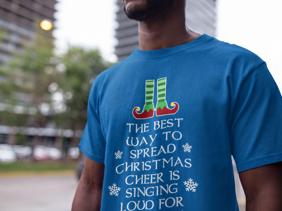 Comfort Colors® Christmas Cheer Shirt, Funny Elf-Inspired Holiday Tee, Singing Christmas Graphic, Festive Gift
