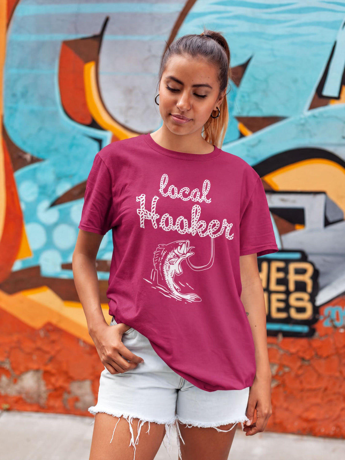 Comfort Colors® Local Hooker Fishing Shirt, Funny TShirt for Anglers, Fly Fisherman Top