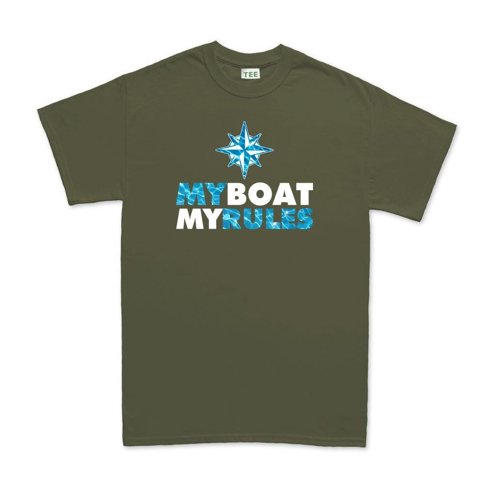 Funny Sailing Boat T-Shirt | My Boat My Rules Fishing Gift
