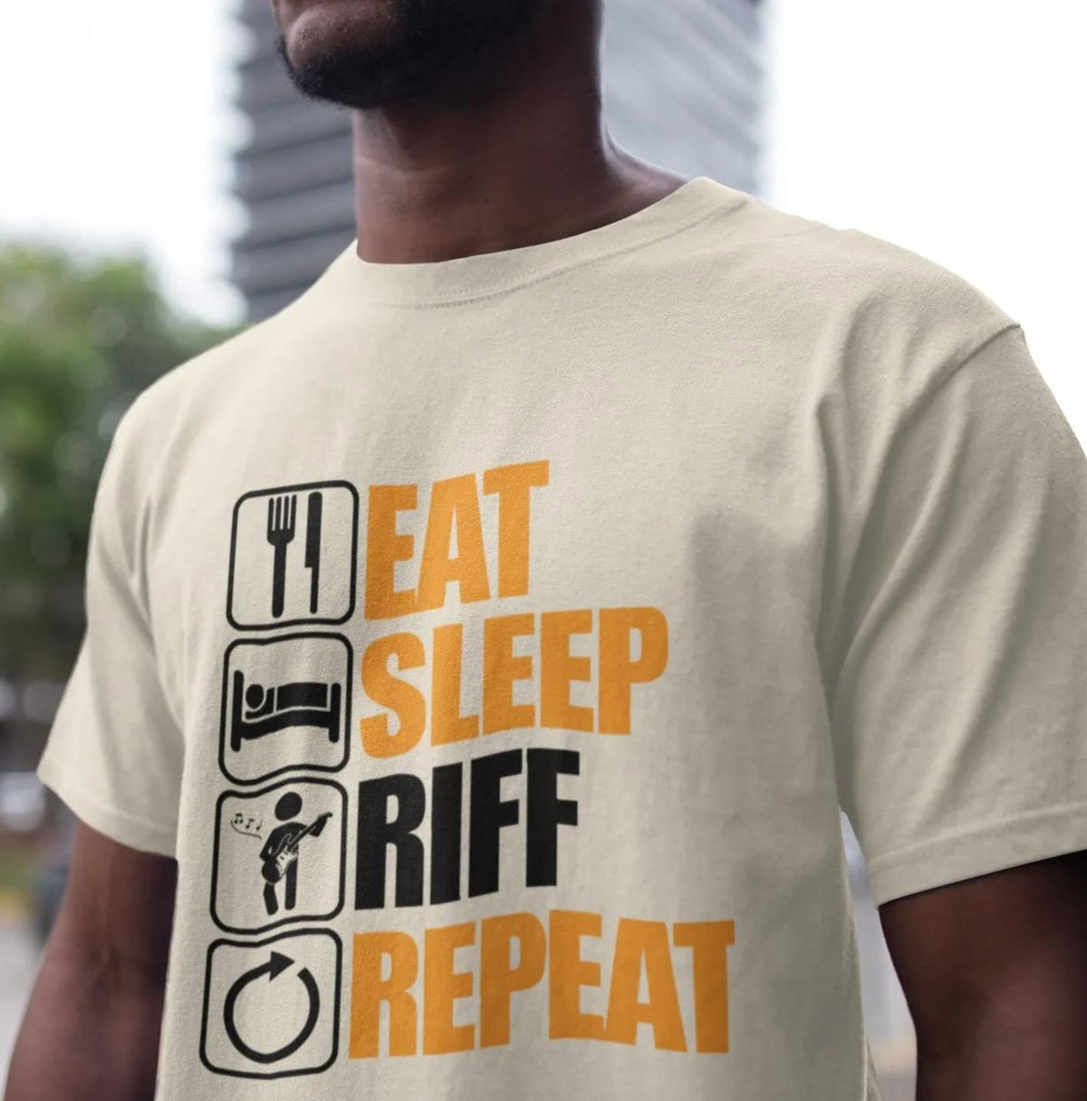 Funny Guitar Player Shirt, Rock Riff Humor for Men