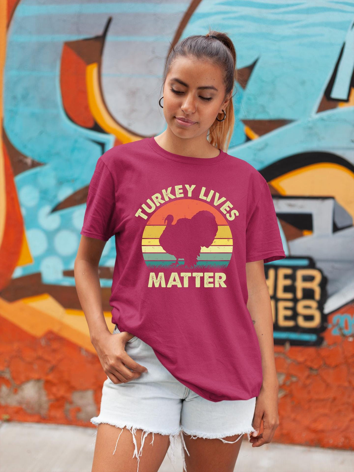 Comfort Colors® Turkey Lives Matter Shirt, Funny Thanksgiving Tee, Turkey Lover Fall Graphic