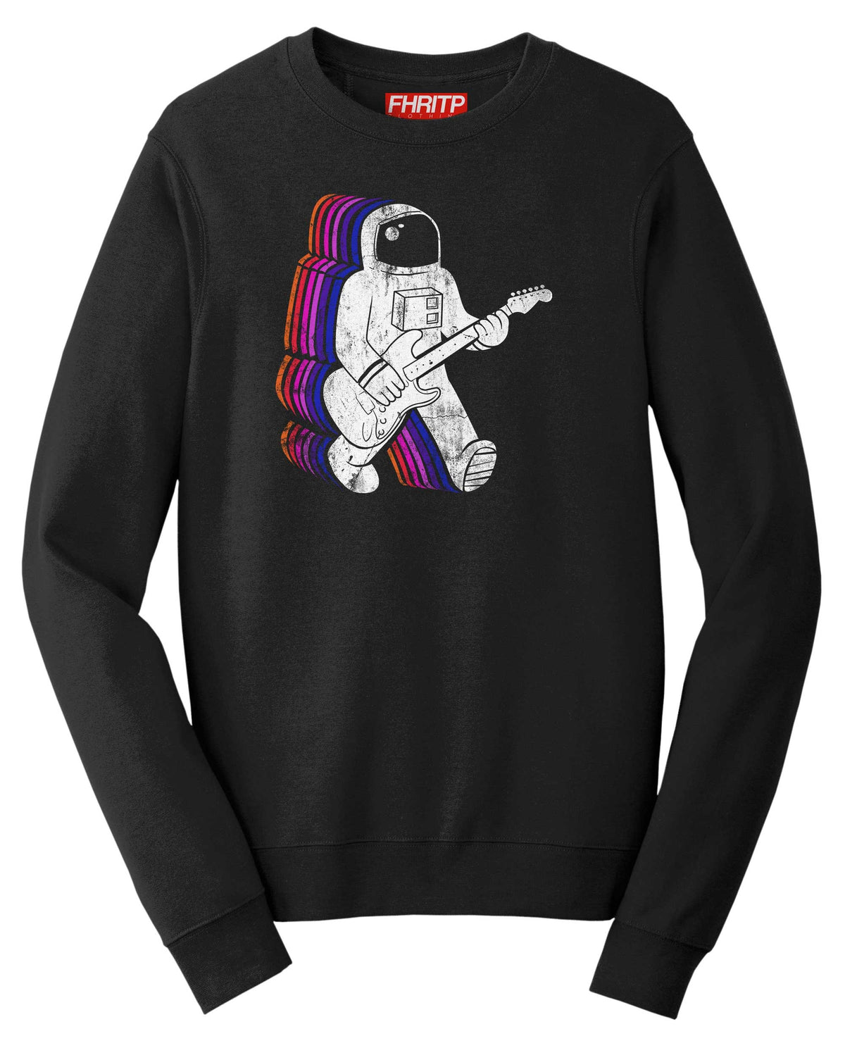 Rockalicious Funkalicious Guitar Astronaut Funny Spoof Sweatshirt