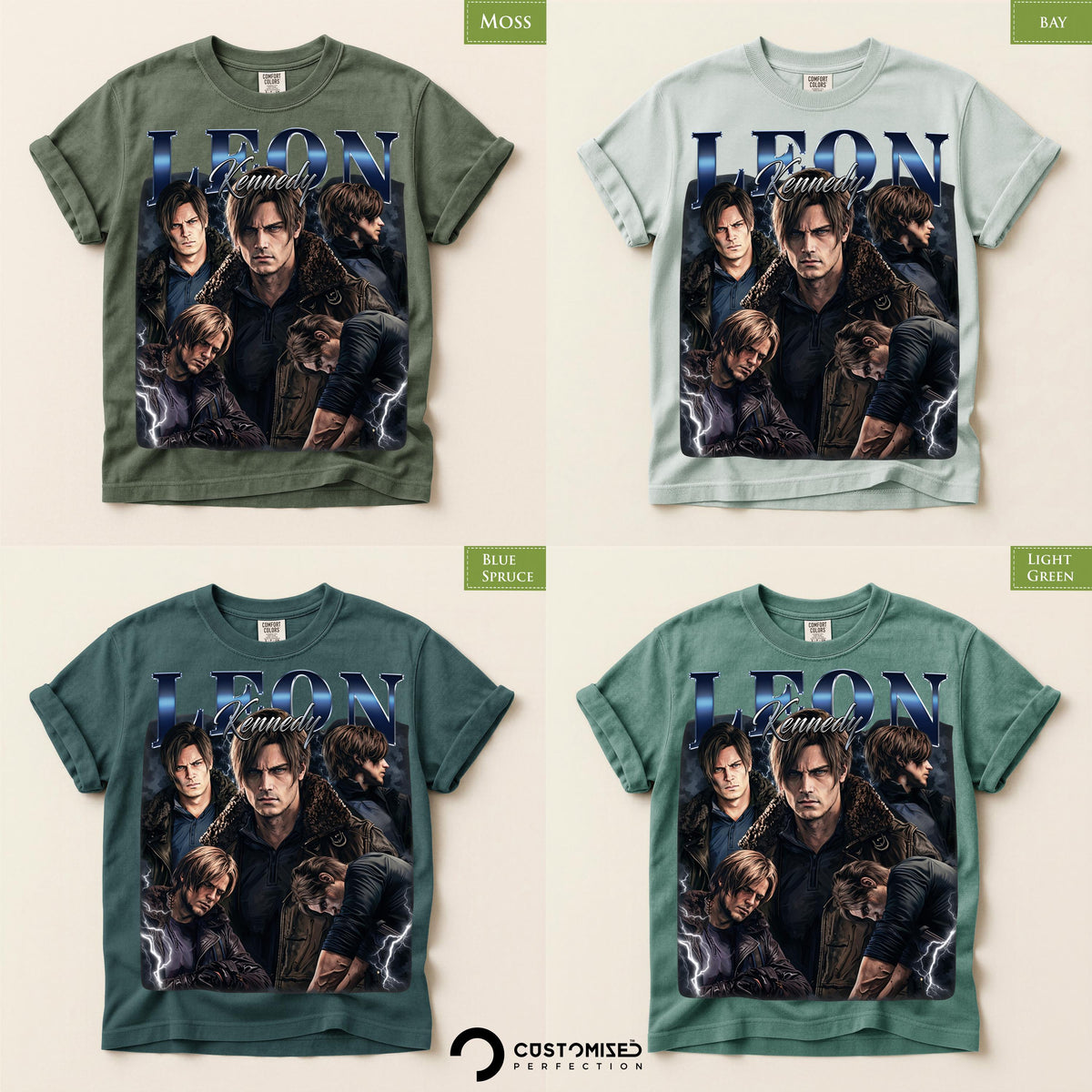 Limited Leon Kennedy Comfort Colors® Shirt, Resident Evil Requiem, RE9 Fan Tee
