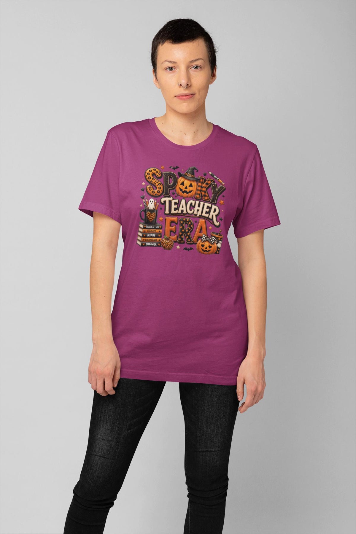 Comfort Colors® Spooky Teacher Era Shirt, Halloween Fall Tee, Pumpkin Classroom Gift, Cute Ghost Witch Top