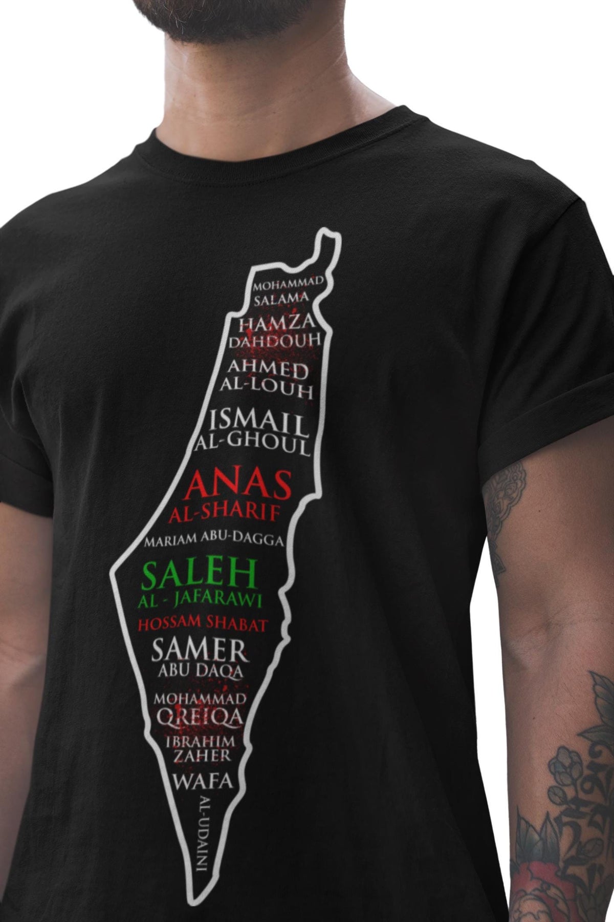 Palestine Flag Shirt, Gaza Journalists Tribute Tee, Human Rights Activist Apparel