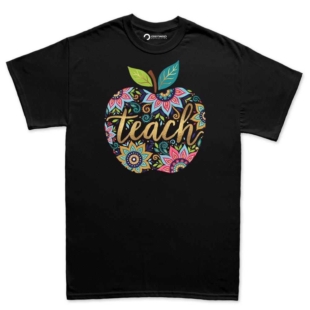 Teacher Shirt | Boho Mandala Apple Hoodie | Cute Teacher Appreciation Gift