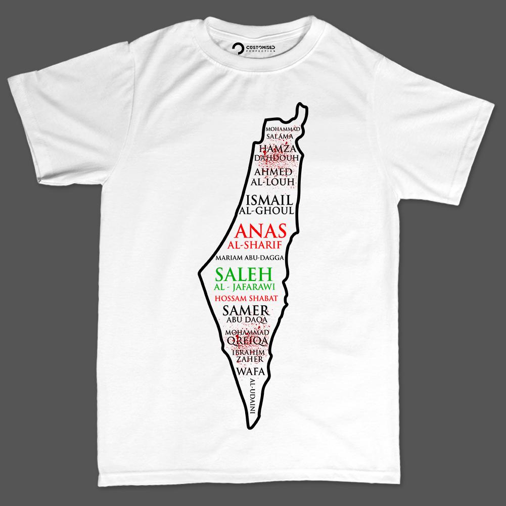 Palestine Flag Shirt, Gaza Journalists Tribute Tee, Human Rights Activist Apparel