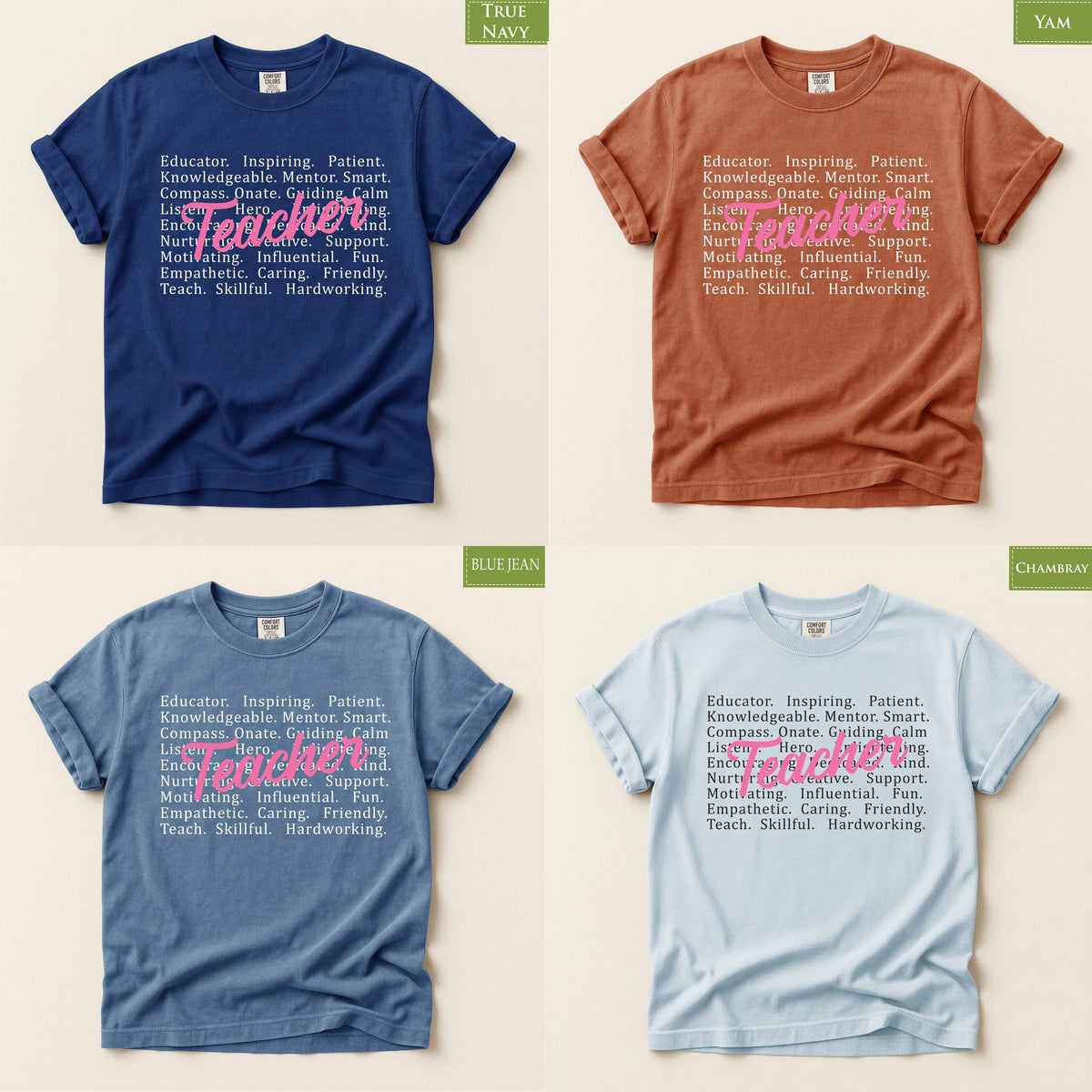 Comfort Colors® Teacher Appreciation Shirt, Inspirational Educator Classroom Gift Graphic Tee, Back To School Top
