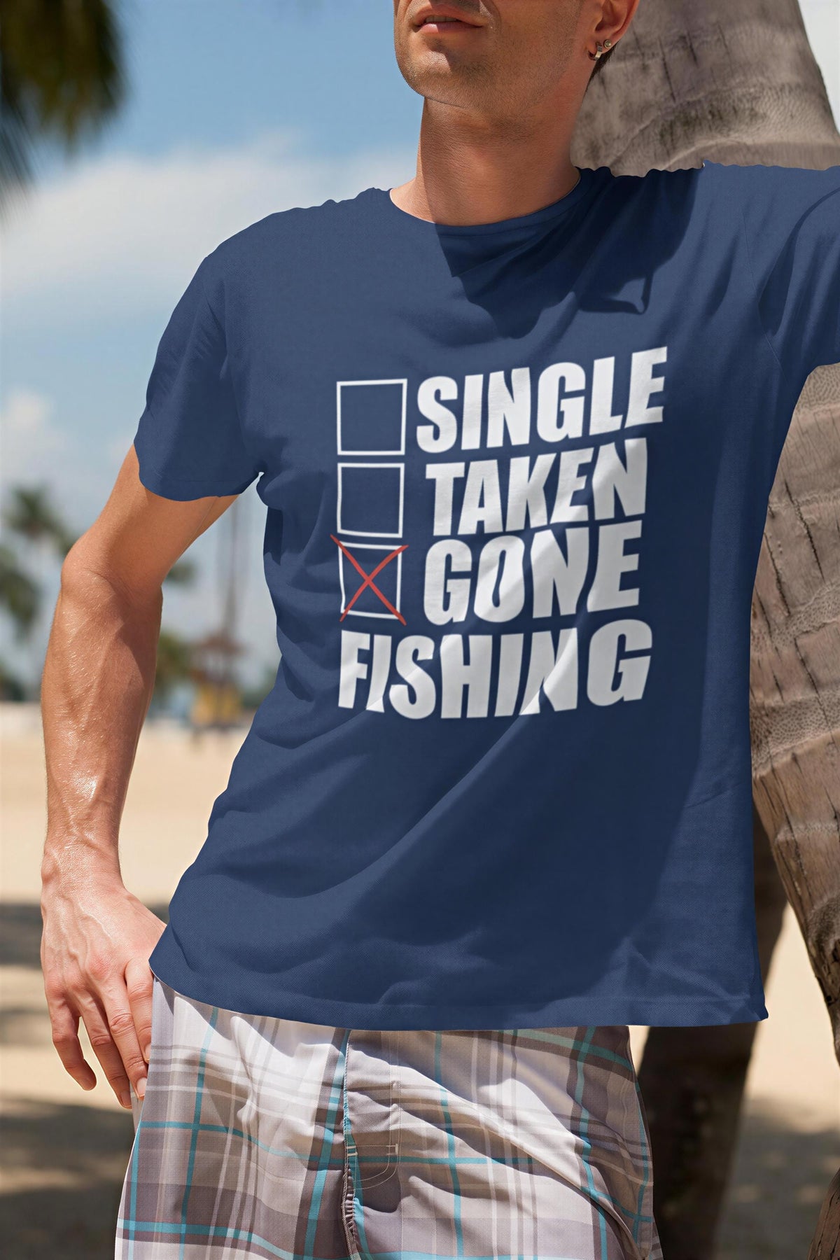 Funny Gone Fishing Shirt, Single Taken Tee, Fisherman Tackle Rod Line Top