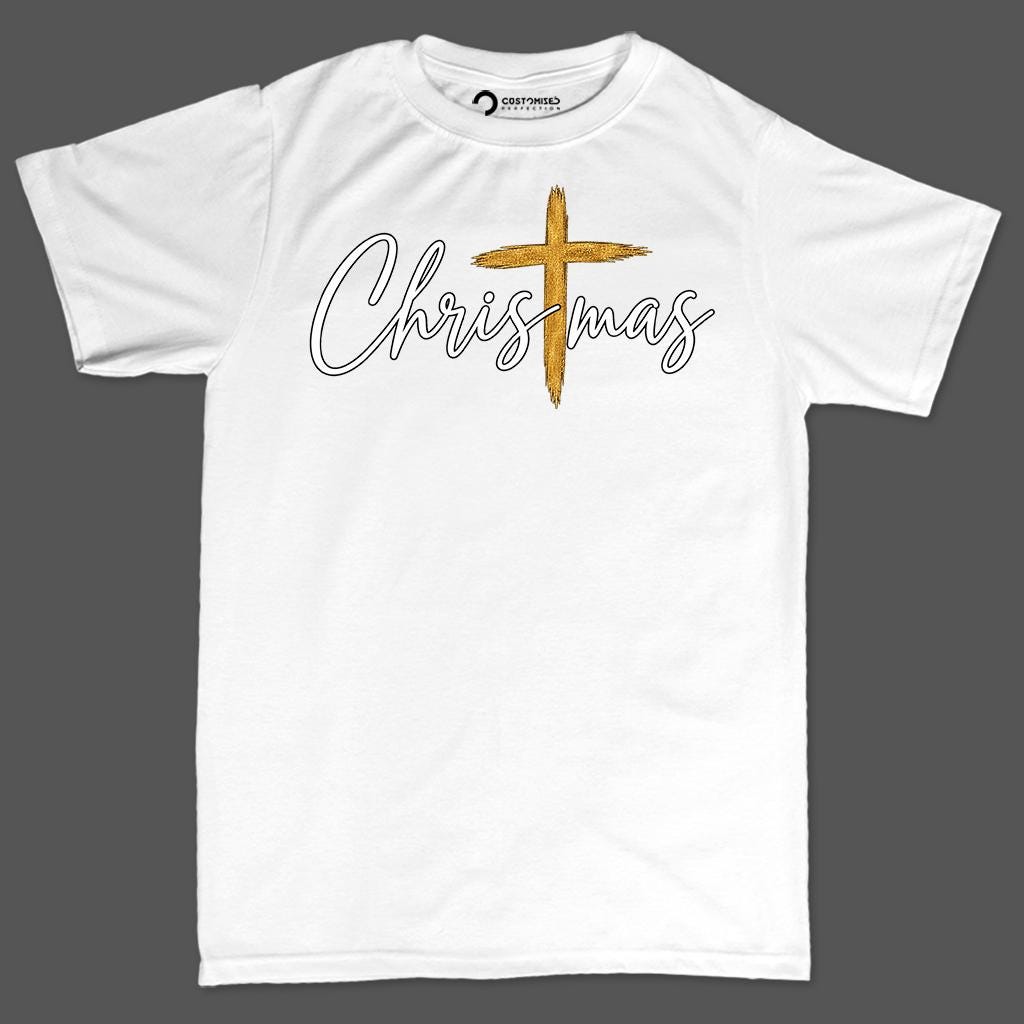 Comfort Colors® Christmas Cross Shirt, Christian Christmas T Shirt, Religious Holiday Tee, Faith Based Gift