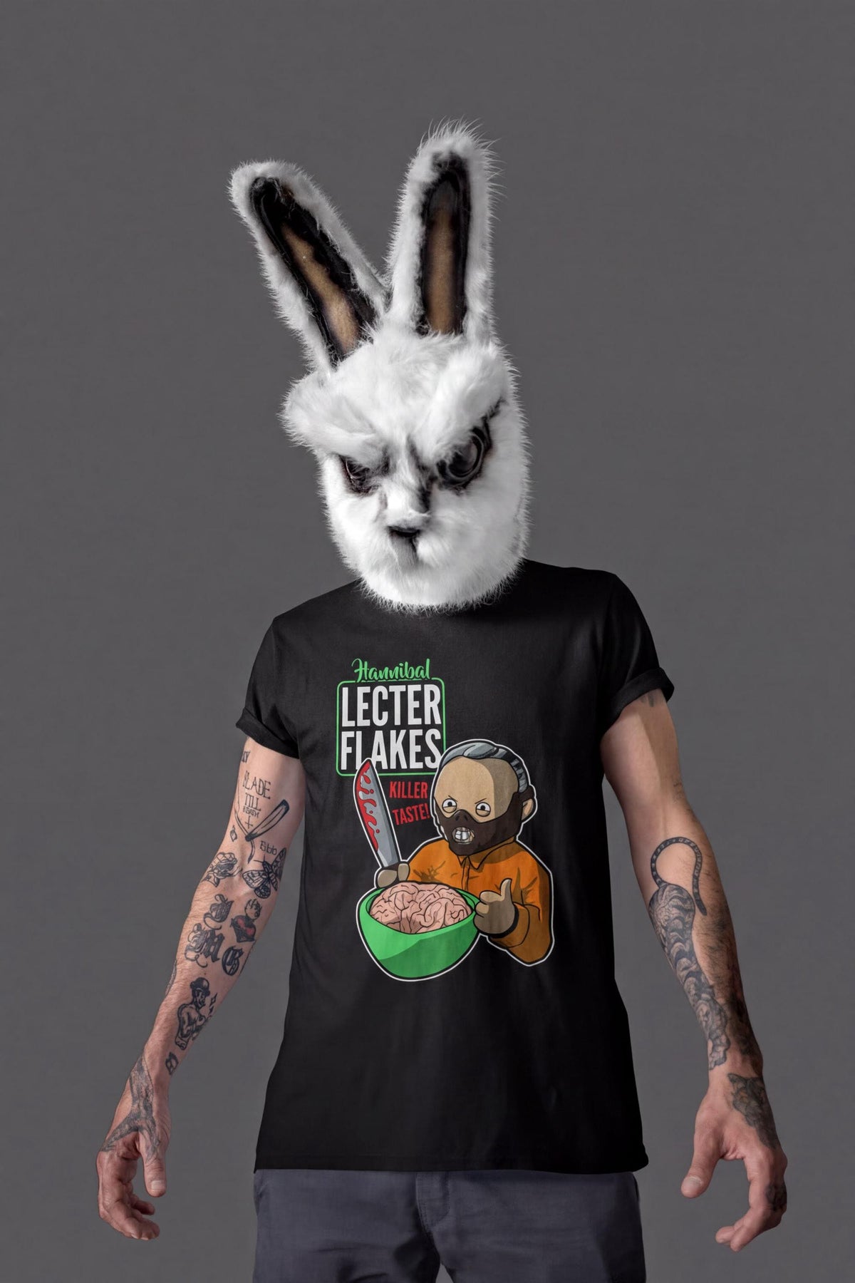 Comfort Colors® Hannibal Flakes T-Shirt, Halloween Funny Horror Parody Tee, Killer Scary Graphic Top