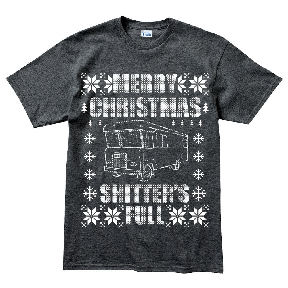 Mens Shitter's Full Christmas Vacation T-Shirt, Funny Ugly Sweater Tee