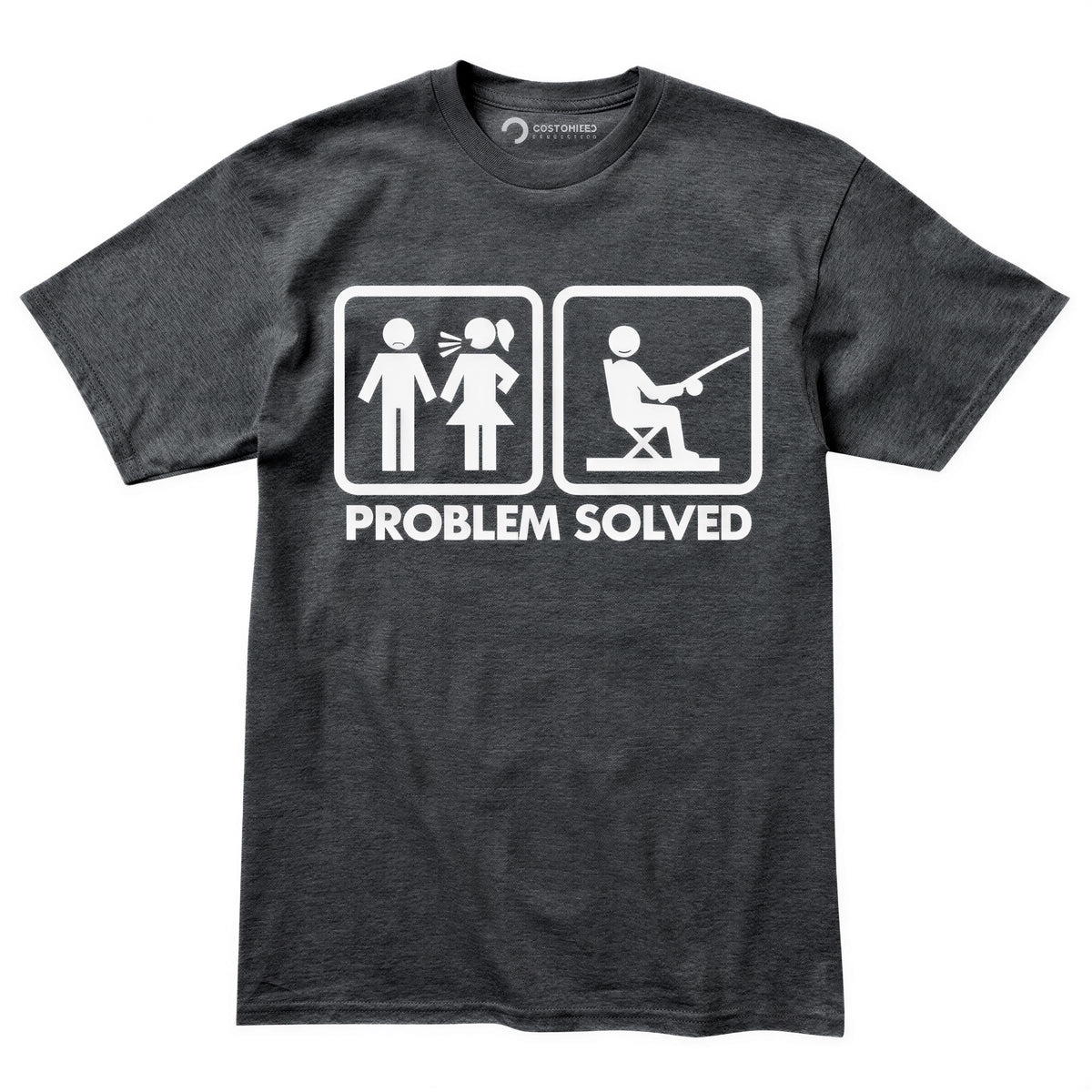 Funny Fishing Shirt for Men, Problem Solved Tee, Fishermen Angler Gift
