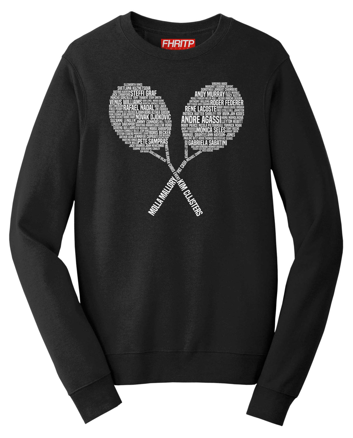 Tennis Legends Champions Player Tribute Sweatshirt