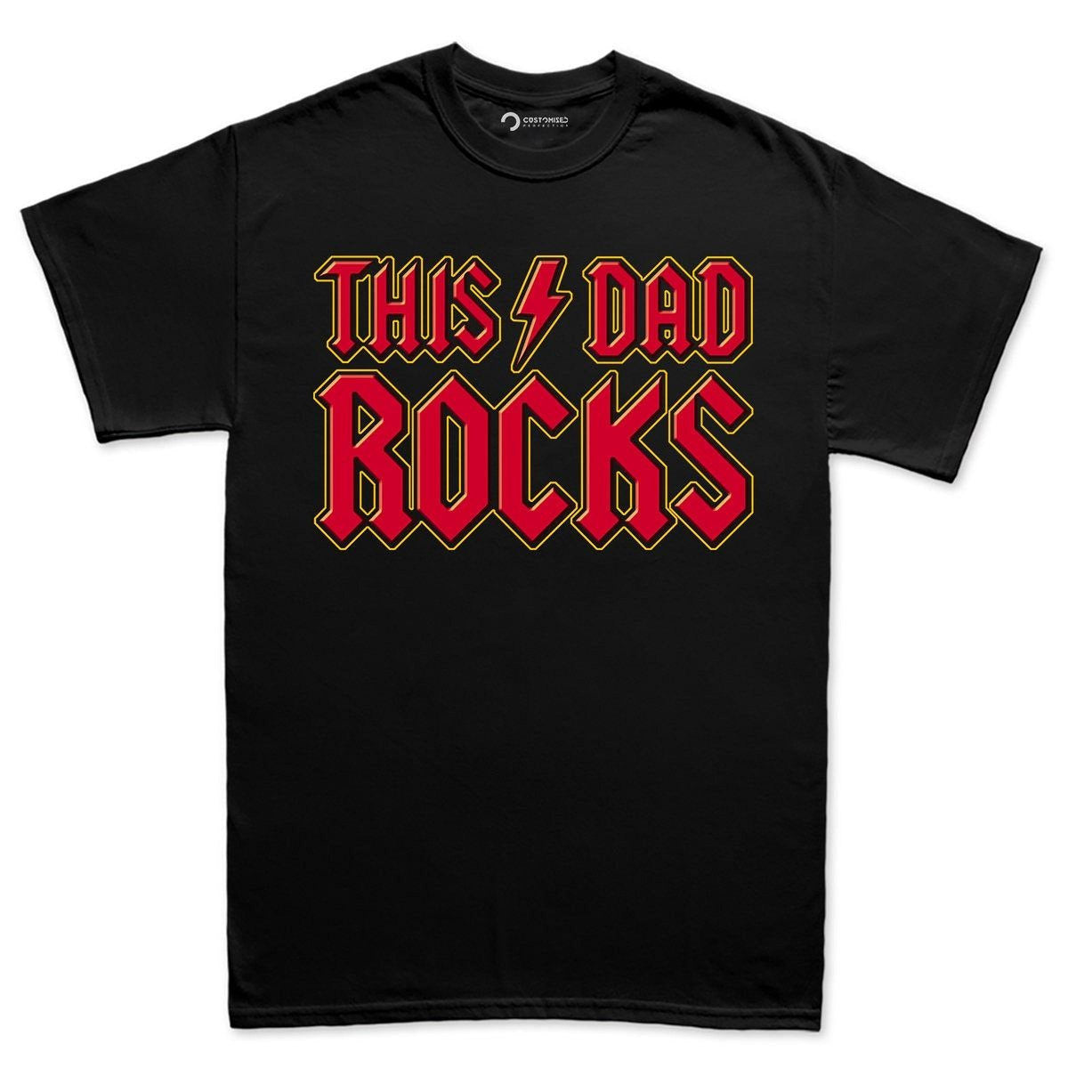 Dad Rocks T-Shirt: Funny Rock Music Comfort Colors® Tee for Fathers