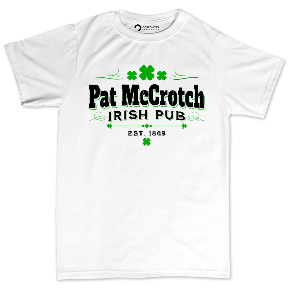 Funny Irish St. Patricks Shirt, Pat McCrotch Humor Tee