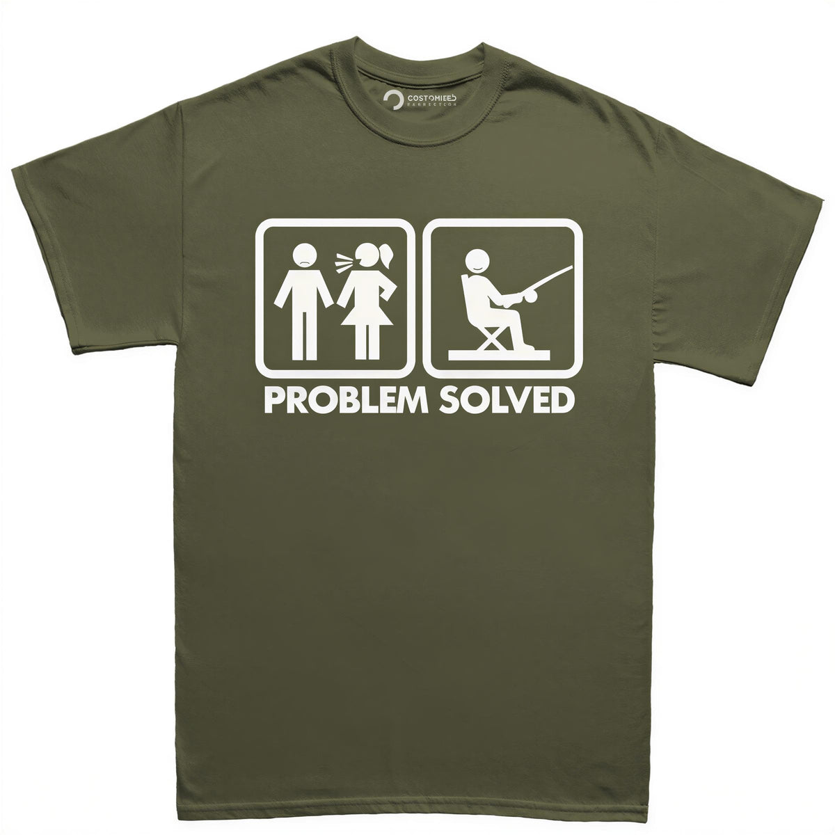 Funny Fishing Shirt for Men, Problem Solved Tee, Fishermen Angler Gift