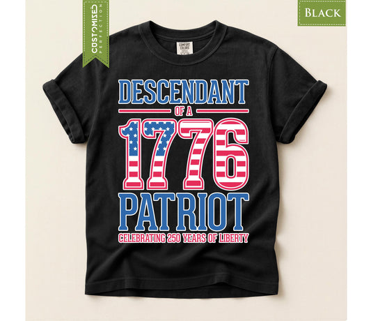 Comfort Colors® 1776 Patriot Shirt, 4th of July Tshirt, American Heritage Tee, Independence  Celebration Top