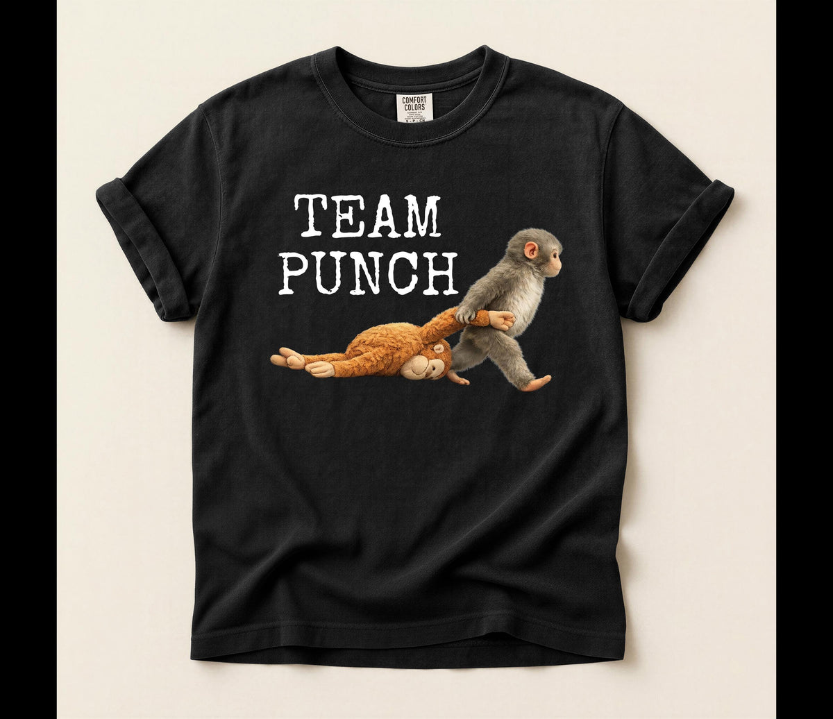 Team Punch Comfort Colors® T-Shirt, Baby Monkey Tee, Emotional Support Tshirt