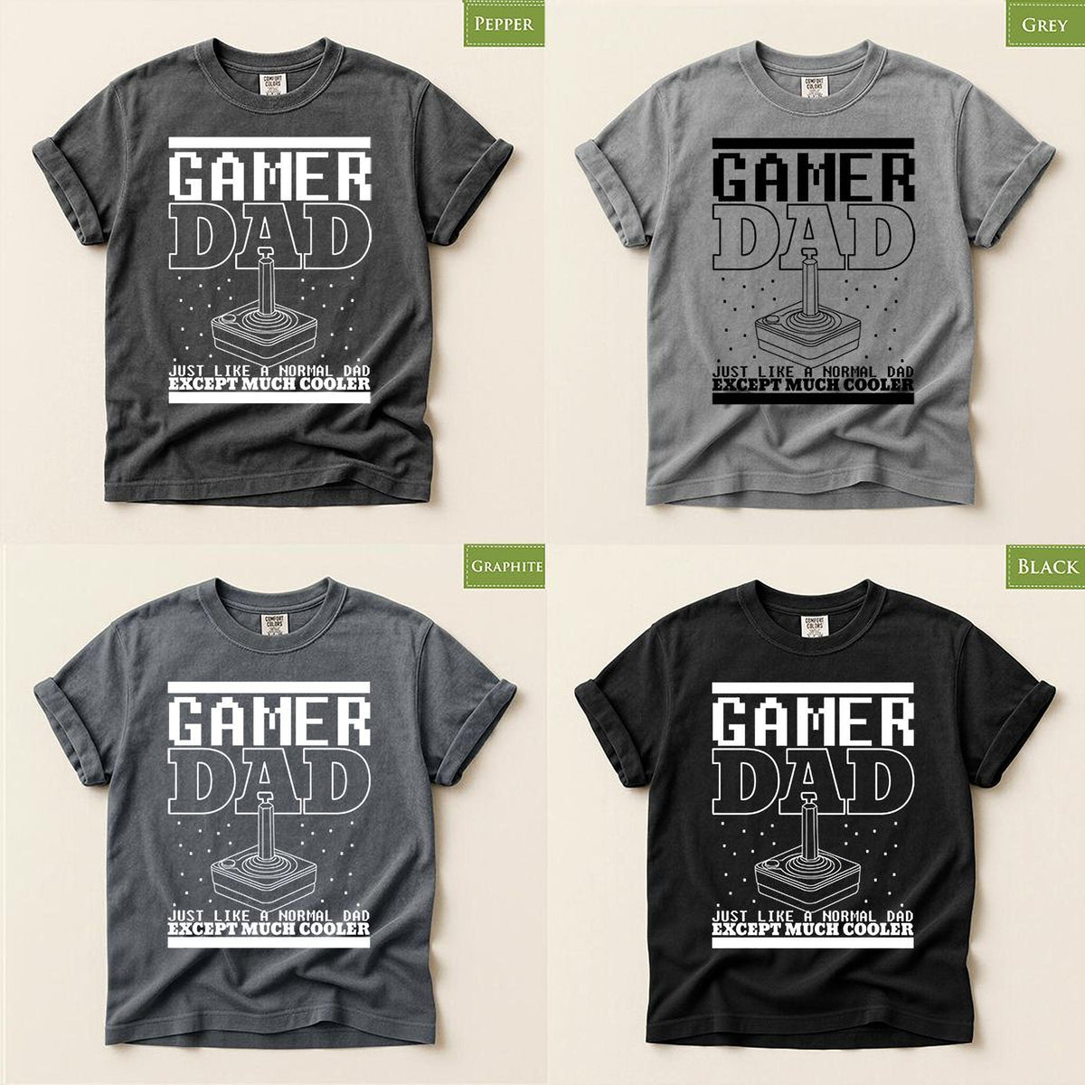 Funny Gamer Dad Shirt - Retro Style Comfort Colors® Tee, Gaming Gift for Papa