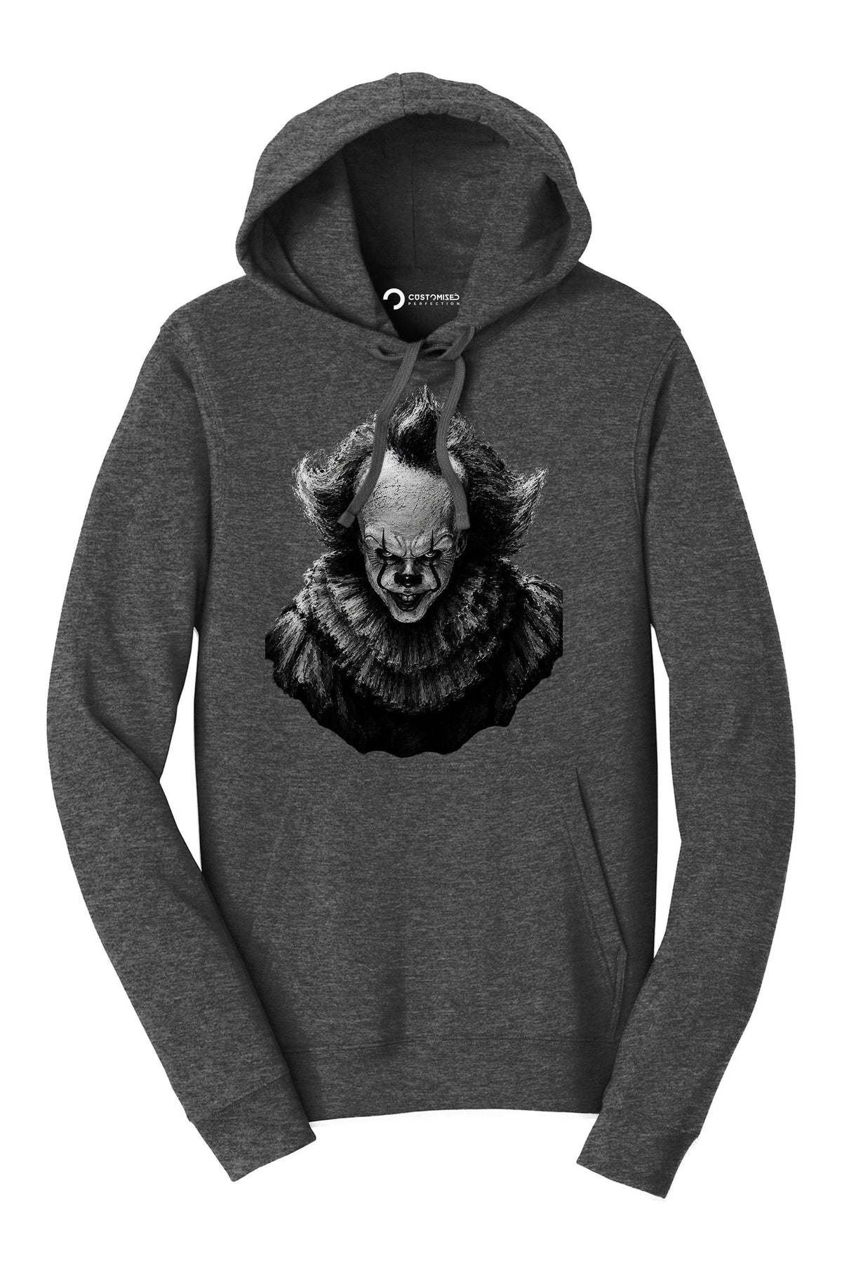Evil Clown Portrait Shirt, Dark Horror Clown T-Shirt, Creepy Clown Face Hoodie, Black and White Horror Sweatshirt, Halloween Tee Gift