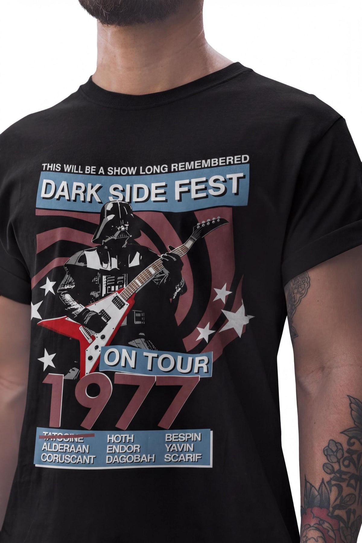Darth Vader Playing Guitar T-shirt, Tatooine Band Music Tee
