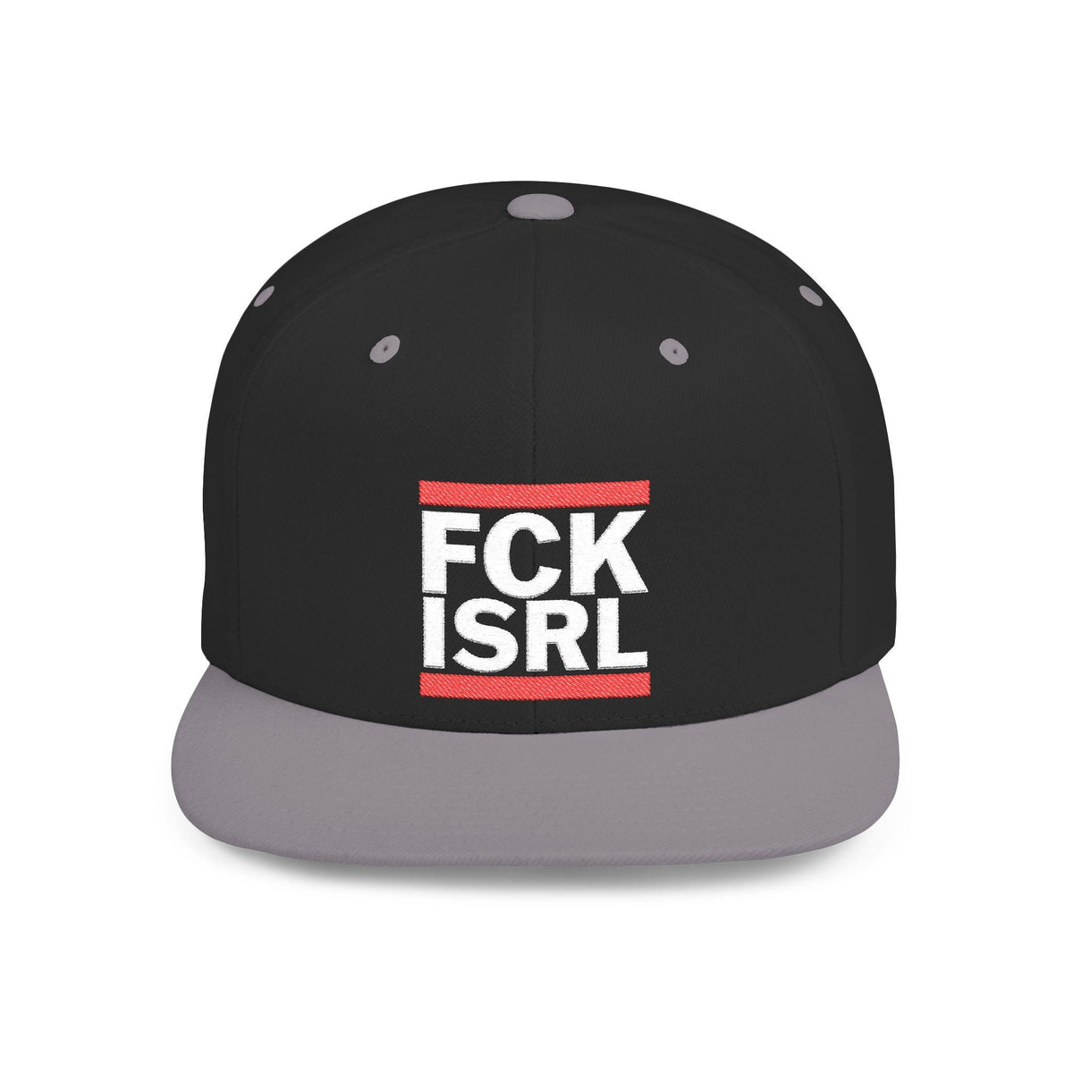 FCK ISRL Embroidered Flat Bill Cap, Anti War Hat, Pro Peace Yupoong® Cap, No More Wars