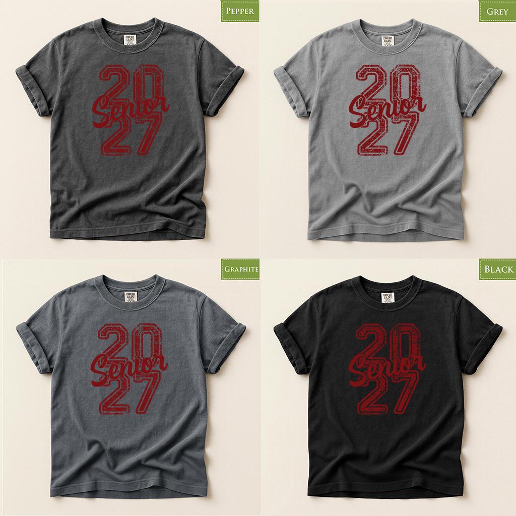 Comfort Colors® Senior 2027 Shirt, Class of 2027 Graduation Tee, Back to School High School Senior Gift