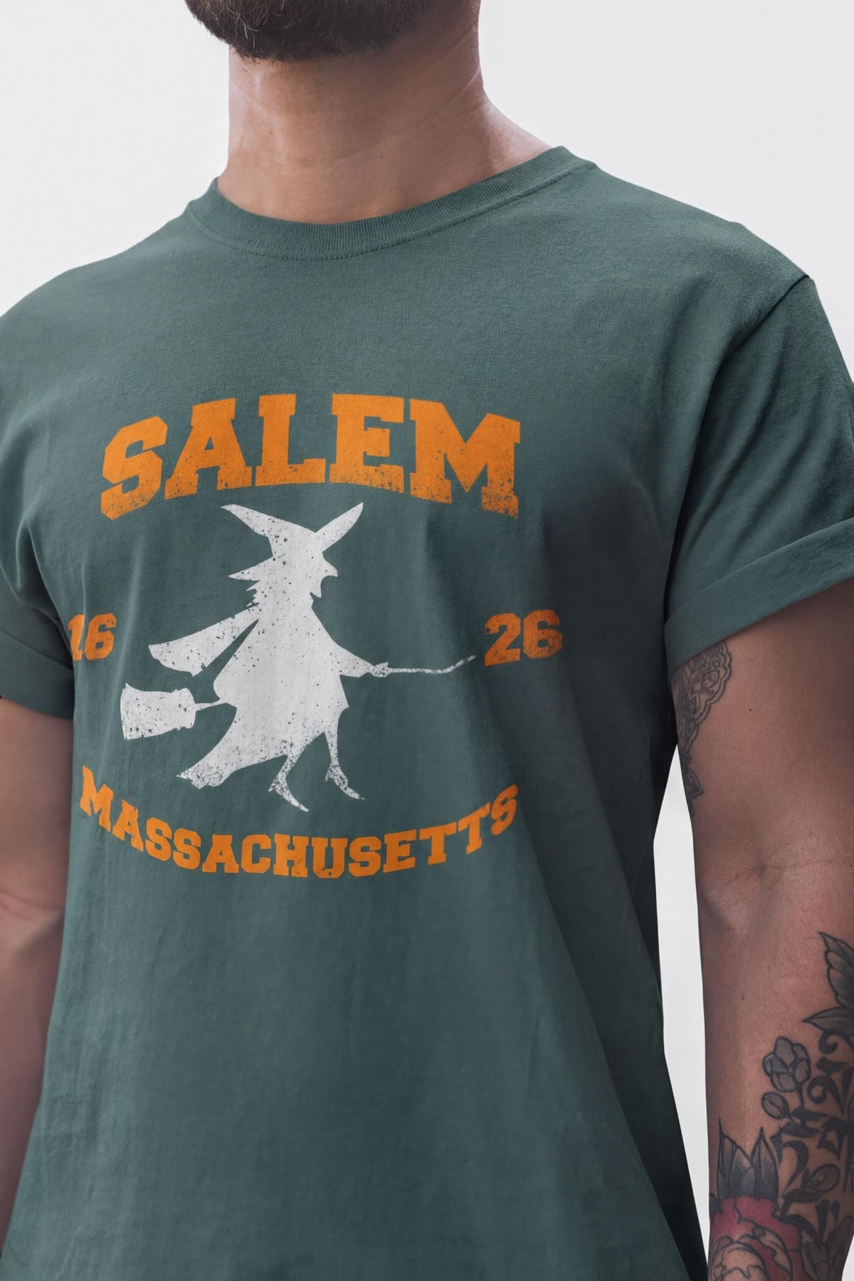Salem Massachusetts Witch Shirt, Vintage Varsity Halloween T-Shirt, Flying Witch Broom Hoodie, Retro Salem Sweatshirt, Halloween Tee Gift