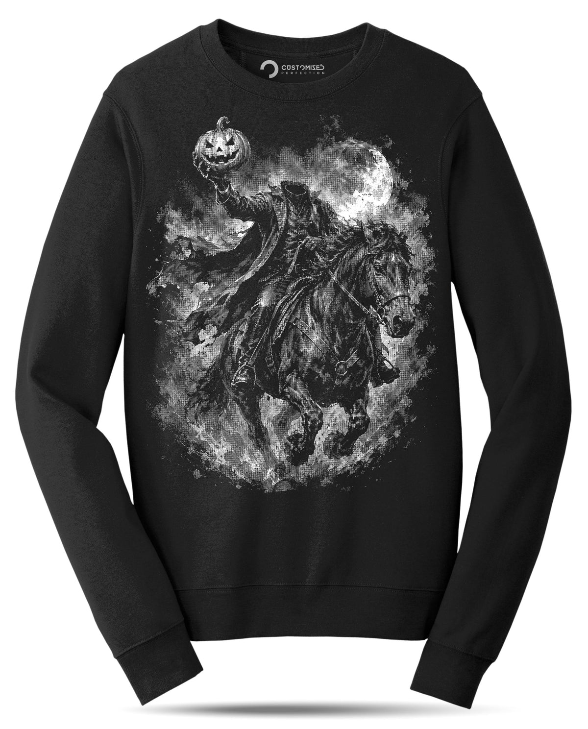 Headless Horseman Shirt, Pumpkin Head Halloween T-Shirt, Gothic Horse Rider Hoodie, Dark Fantasy Halloween Sweatshirt, Spooky Tee Gift