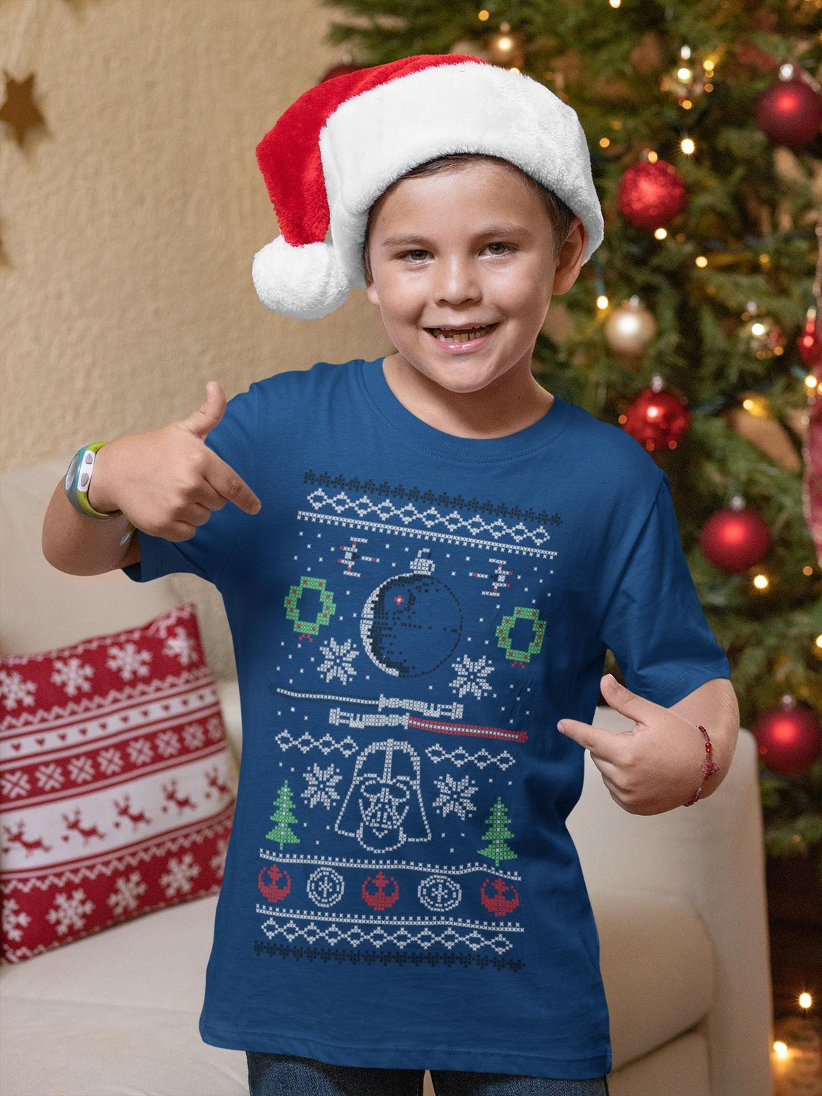 Comfort Colors® Dark Side Christmas Shirt, Space Battle Holiday Tee, Retro Christmas Sweater Graphic, Sci Fi Gift