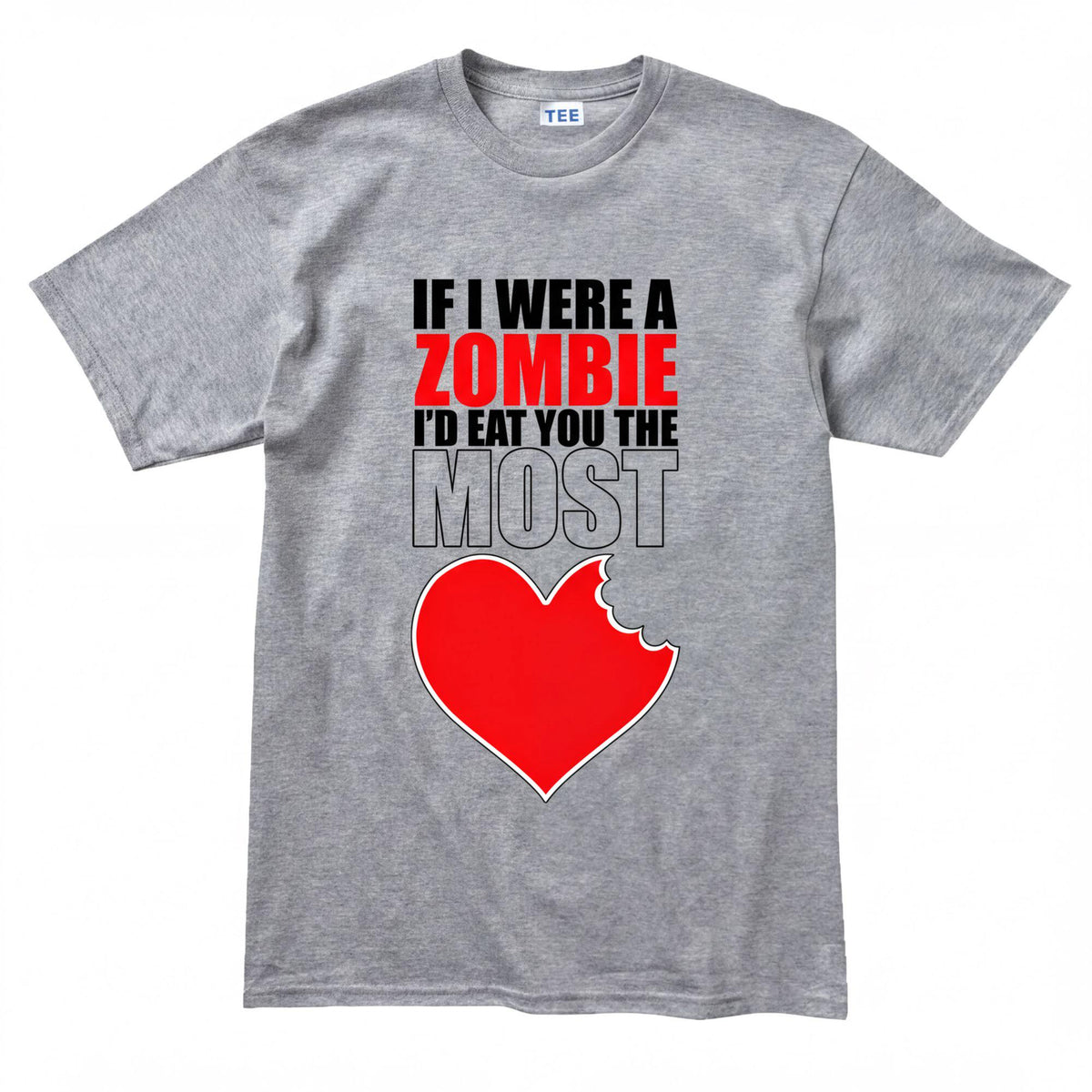 If I Were A Zombie Shirt, Funny Zombie Love T-Shirt, Bitten Heart Halloween Hoodie, Romantic Zombie Sweatshirt