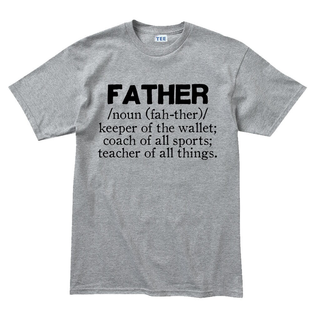 Definition of Father's Day Gift For Dad Daddy Papa Mens T shirt Tee Top T-shirt - R1794